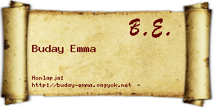 Buday Emma névjegykártya